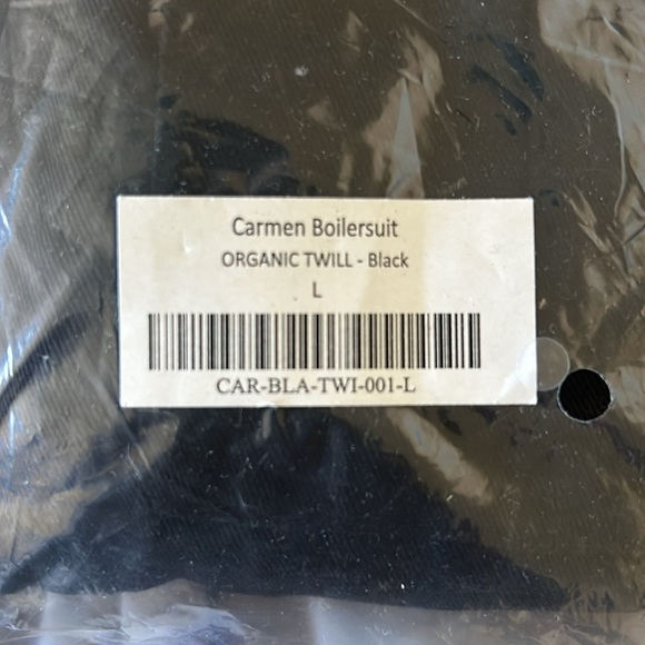 Carmen Boilersuit Coveralls Black Large Long Sleeve NWT - Picture 4 of 4